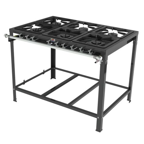 Fogão Industrial a Gás Baixa Pressão PMSD-63 G2 Progás 6 Bocas