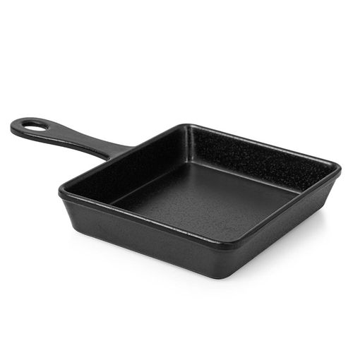 Mini Frigideira Quadrada Gourmet Mix 18 cm em Melamina Preta