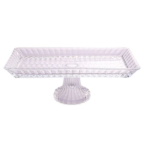 Prato Retangular Majestic Mimo Style 33x13x11,6 cm com Pé