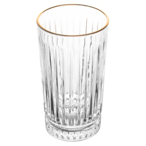 Copo Alto Cristal Diamante Lyor 280 ml com Fio de Ouro