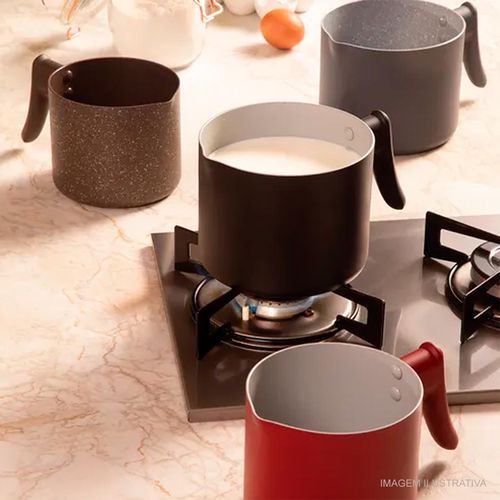 Fervedor Hércules com Revestimento Cerâmico 1,6 Litros em Alumínio 14 cm Marrom