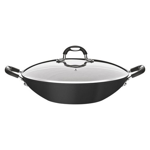 Wok Mônaco Induction Tramontina 32 cm Preto 4,5 Litros com Revestimento Antiaderente