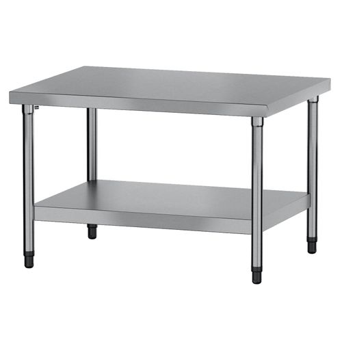 Mesa Inox Metalcubas 90x70 cm com 2 Planos
