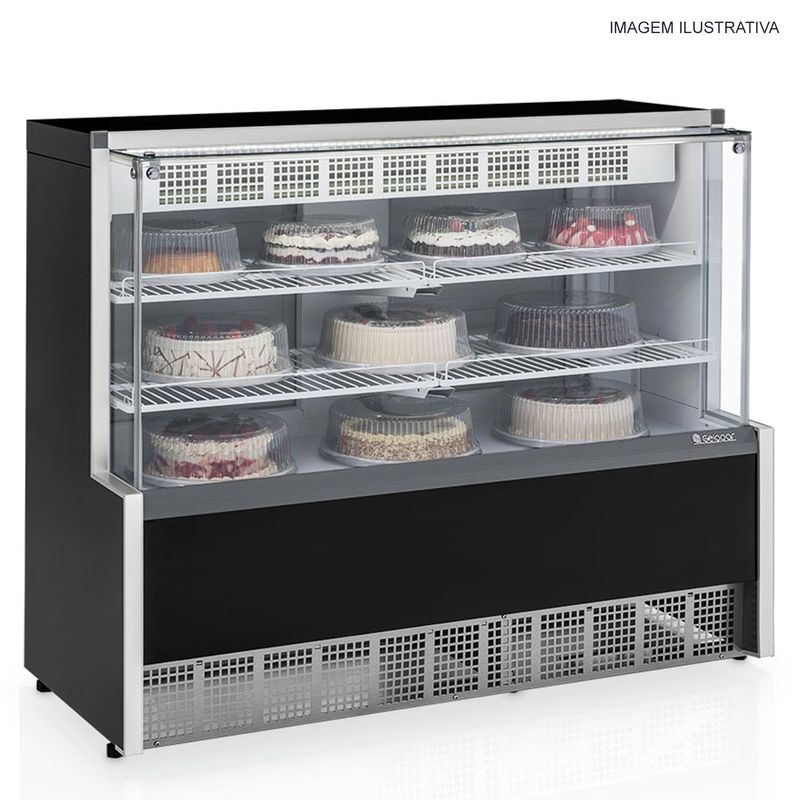 Balco_Vitrine_Refrigerada_Aurora_para_Confeitaria_GPEA140R_PR_Dupla_Ao_Gelopar_Preto_220v_205321