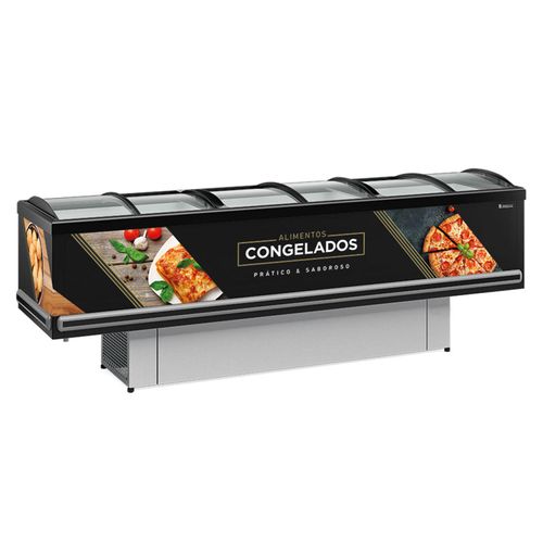 Expositor Ilha de Congelados Plus Dupla Ação GESV-290C PR Gelopar 819 Litros 220v