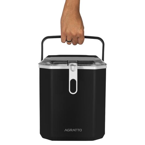 Máquina de Gelo Portátil Agratto 12 kg Preta 127v