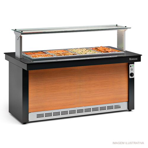 Buffet Térmico Vitra GBTA-175 PR Gelopar Preto 220v