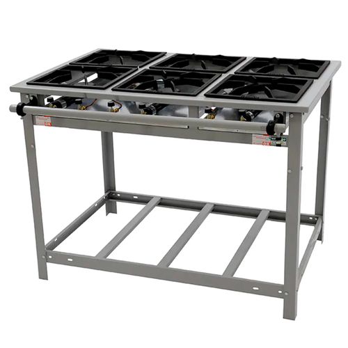 Fogão Industrial Vulcão VAP6 Venâncio a Gás 6 Queimadores