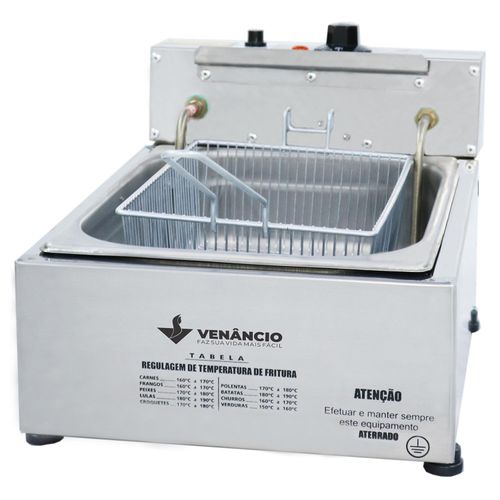 Fritadeira Profissional Elétrica SFE112 Venâncio 1 Cuba 5 Litros