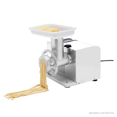 Moedor de Carne Boca 8 Anodilar em Aço Inox 127v Branco