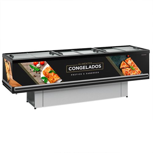 Ilha Expositor de Congelados Dupla Ação Plus GESV-290 R PR Gelopar 827 Litros 220v
