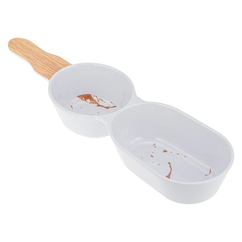 Travessa Dupla Marmorizada Weck em Melamina 36x10 cm